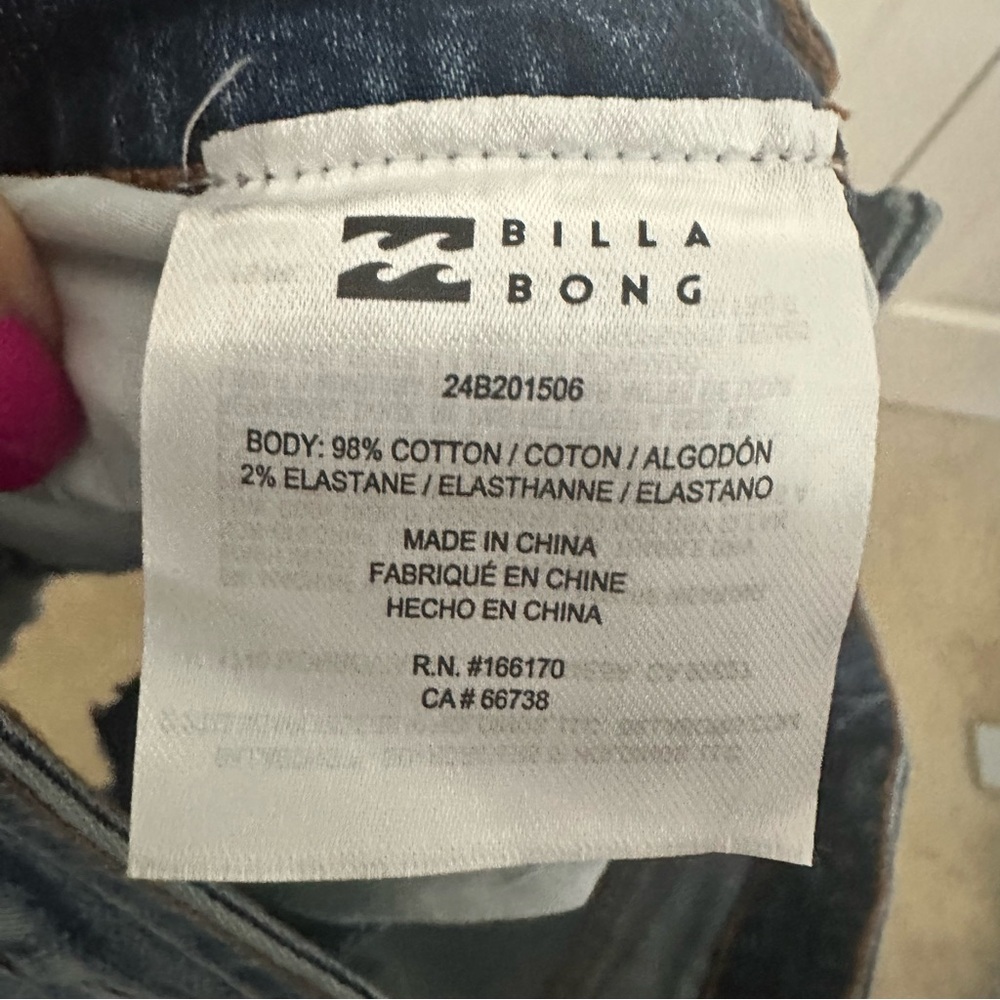 Billabong Drifter Denim Jean Shorts‎ Size 4 / Waist 27 NWT - Picture 7 of 10